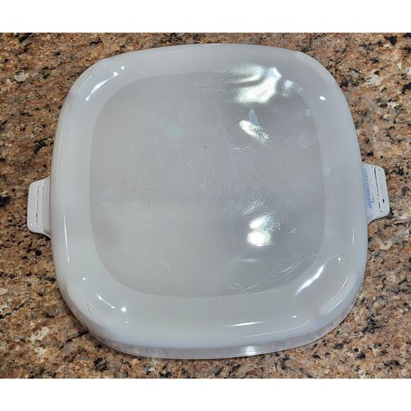 Corning Ware MW-16 10 x 10 White MicroMake Browning Dish w/ Lid - Picture 9 of 16